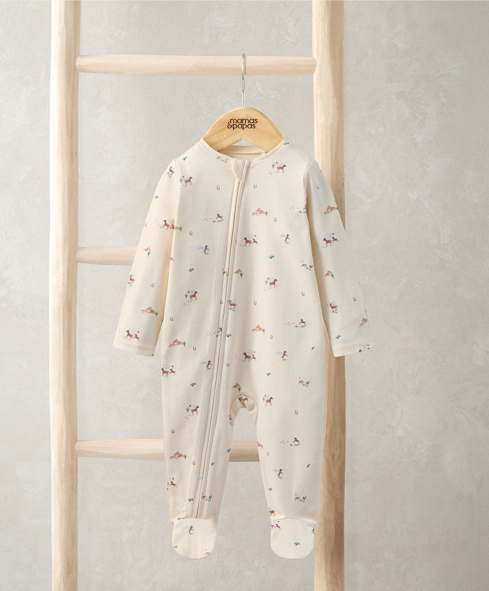 Mamas &amp; Papas All-in-Ones &amp; Bodysuits Rodeo Zip Sleepsuit