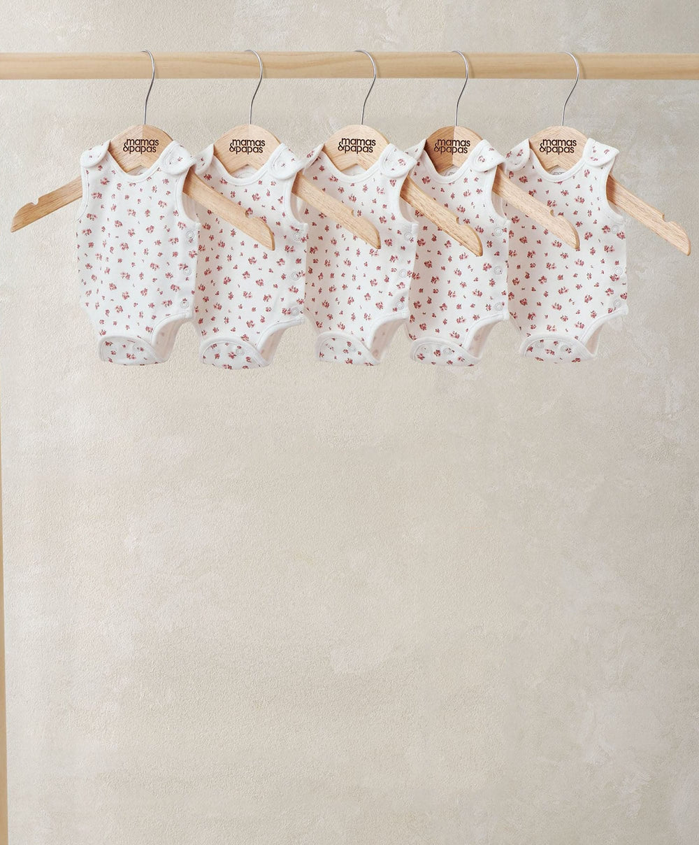 Mamas &amp; Papas All-in-Ones &amp; Bodysuits Rose Premature Bodysuits (Pack of 5)