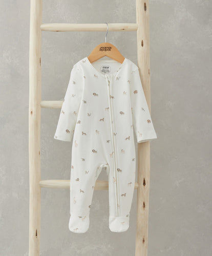Mamas & Papas All-in-Ones & Bodysuits Safari Asymmetric Zip All-in-One
