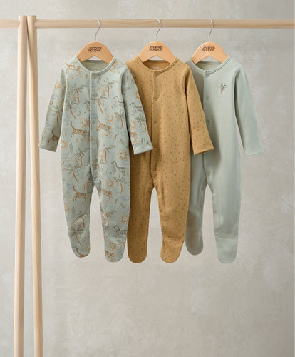 Mamas & Papas All-in-Ones & Bodysuits Safari Sleepsuits (Pack of 3)