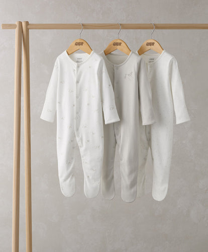Mamas & Papas All-in-Ones & Bodysuits Stork Sleepsuits (Set of 3)
