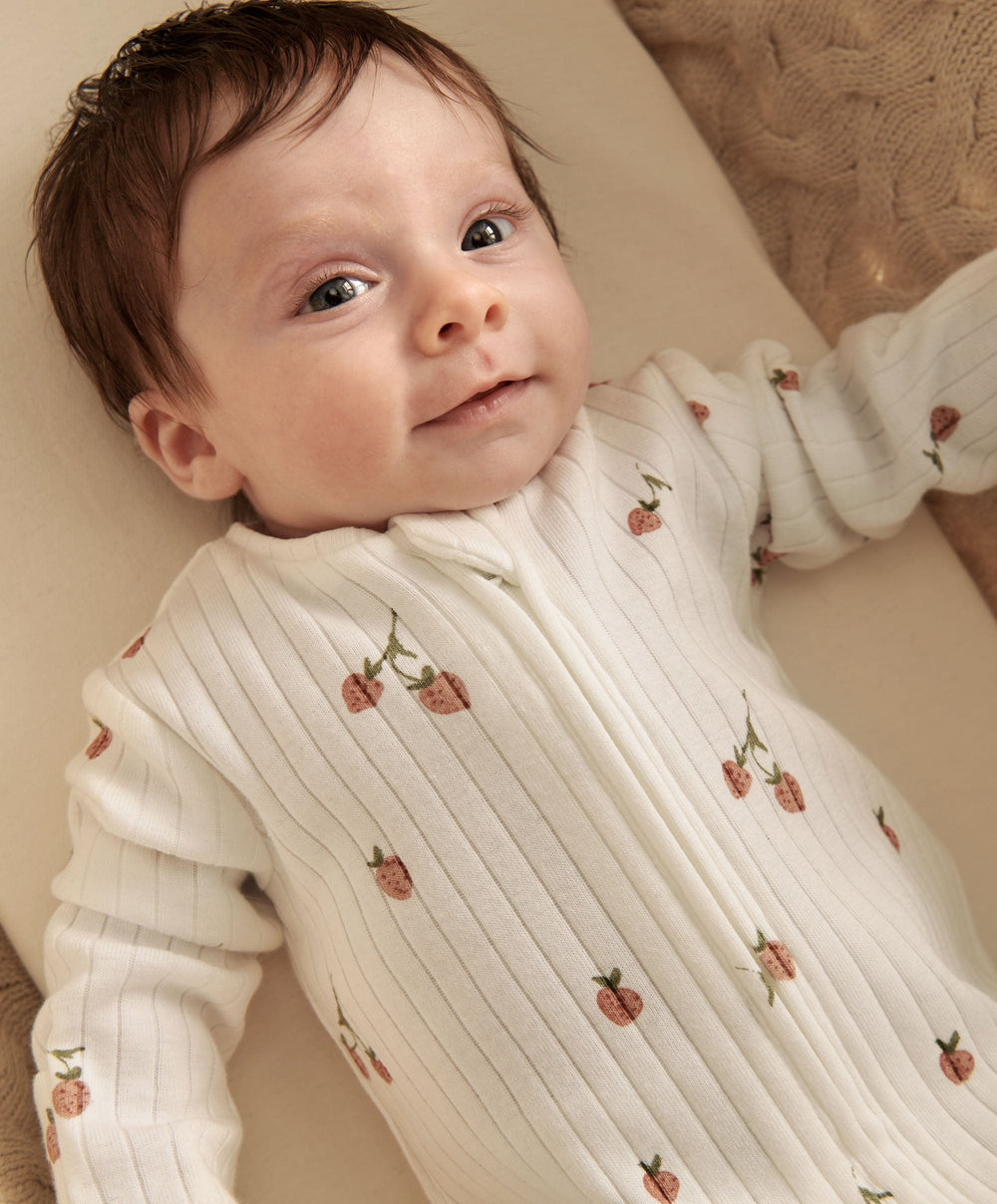 Mamas &amp; Papas All-in-Ones &amp; Bodysuits Strawberry Zip Sleepsuit