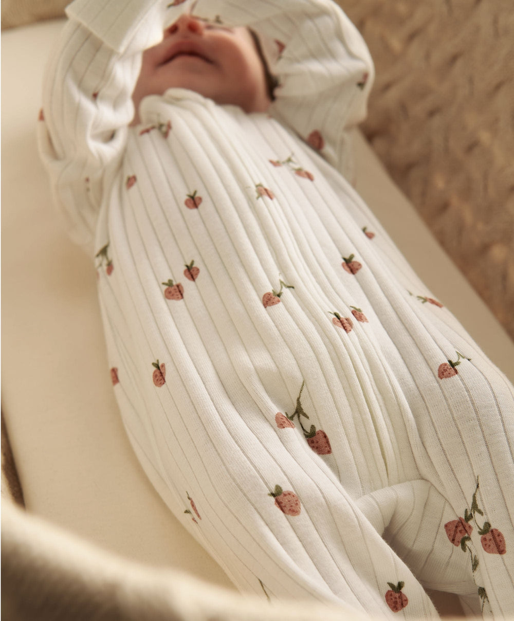 Mamas &amp; Papas All-in-Ones &amp; Bodysuits Strawberry Zip Sleepsuit