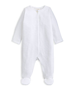 Mamas & Papas All-in-Ones & Bodysuits Textured Velour All In One – White