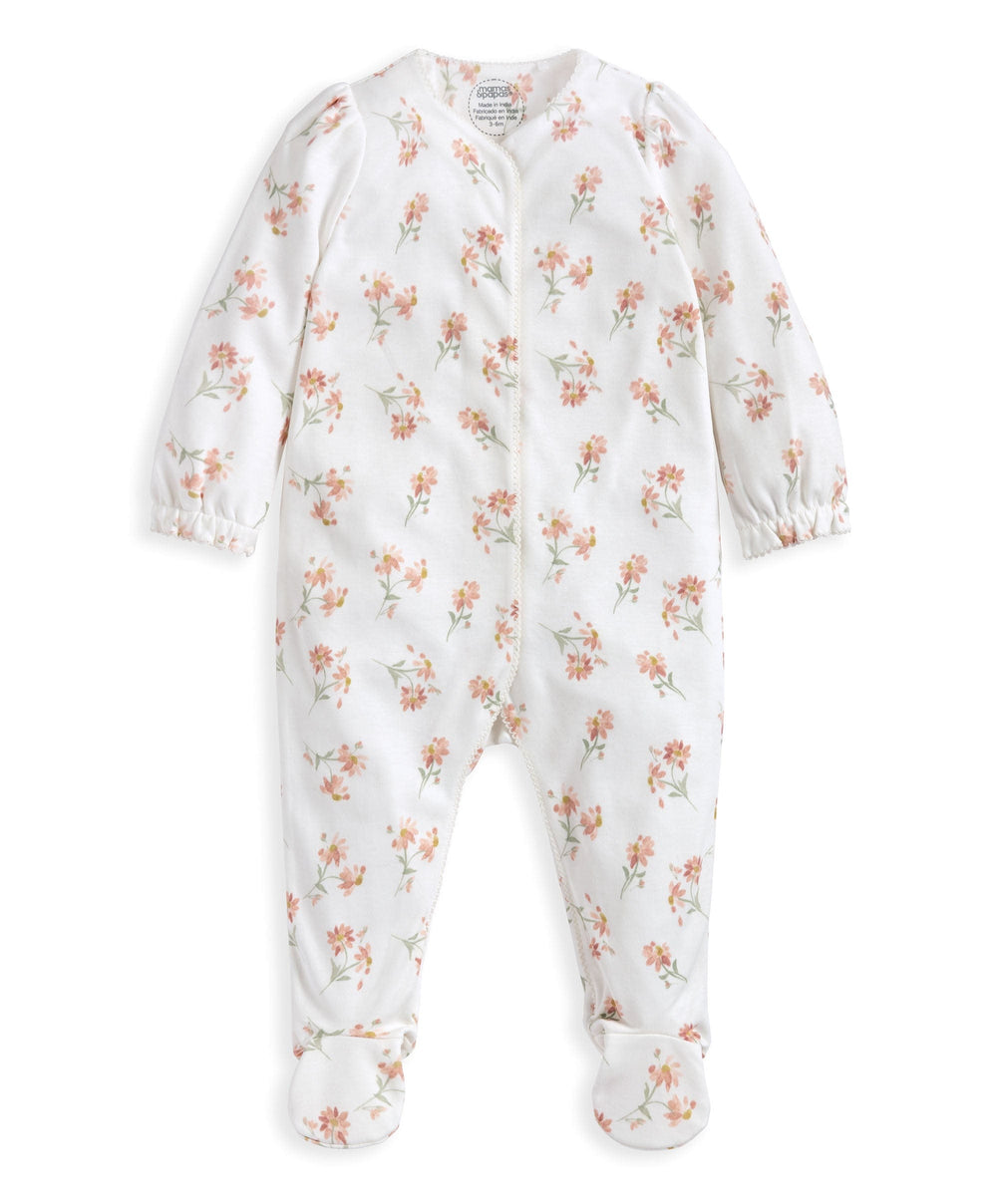 Mamas &amp; Papas All-in-Ones &amp; Bodysuits Watercolour Daisy Sleepsuit