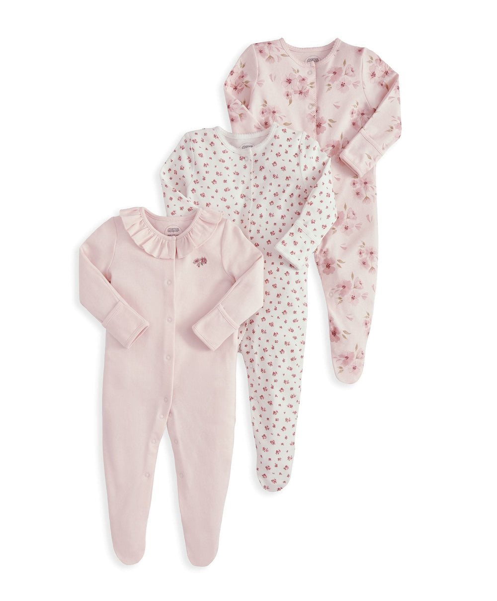 Mamas &amp; Papas All-in-Ones &amp; Bodysuits Watercolour Sleepsuits (Pack of 3)