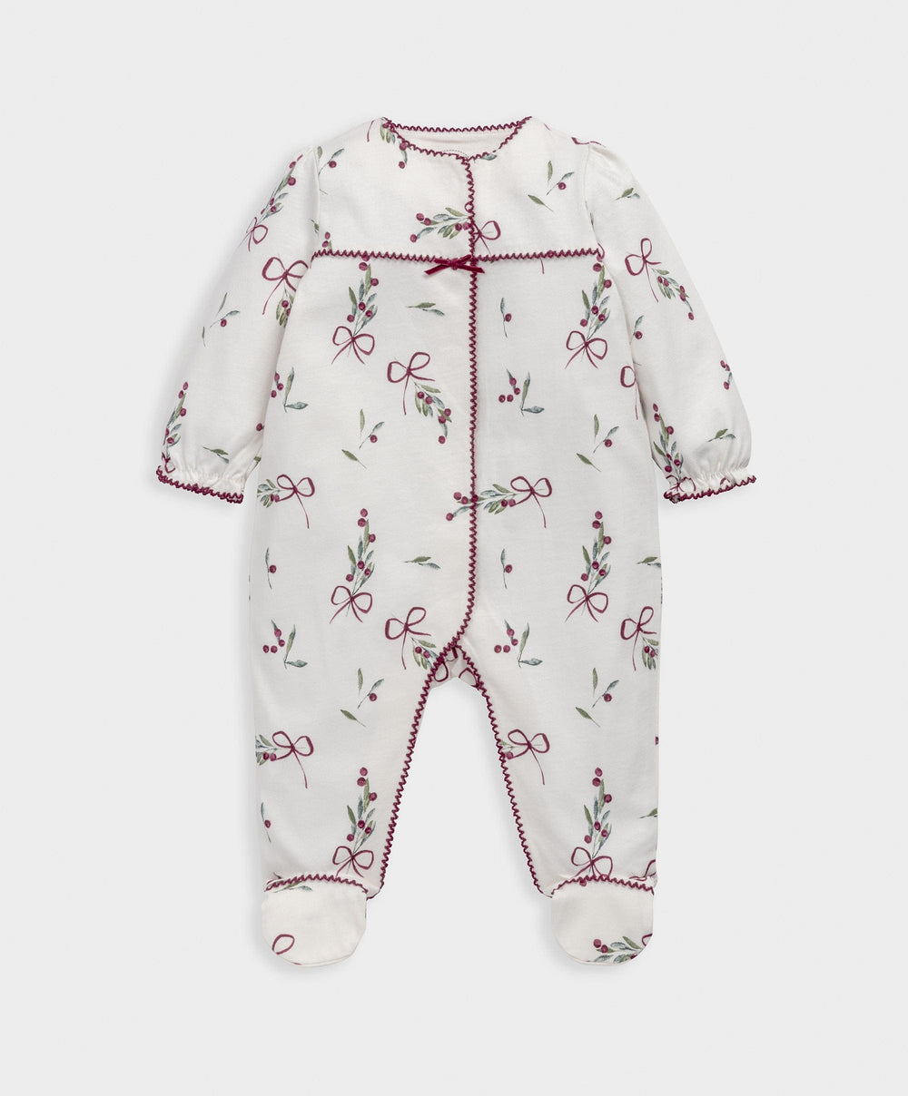 Mamas &amp; Papas All-in-Ones &amp; Bodysuits Winter Berry Christmas All in One
