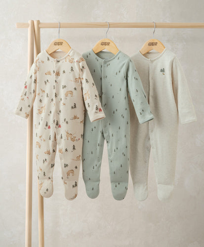 Mamas & Papas All-in-Ones & Bodysuits Winter Woodland Sleepsuits (Pack of 3)