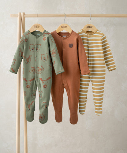 Mamas & Papas All-in-Ones & Bodysuits Woodland Animals Sleepsuits (Pack of 3)