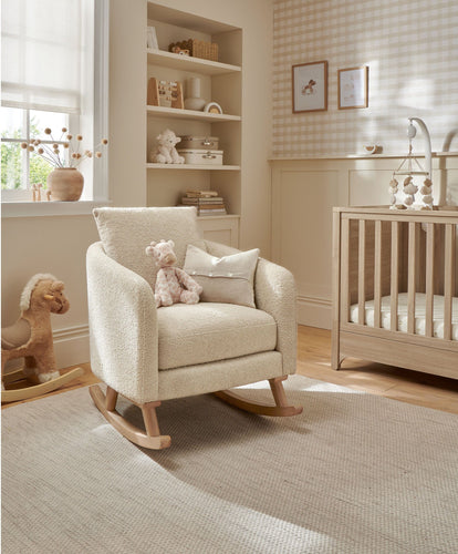 Mamas & Papas Alma Nursing Chair - Off White Boucle