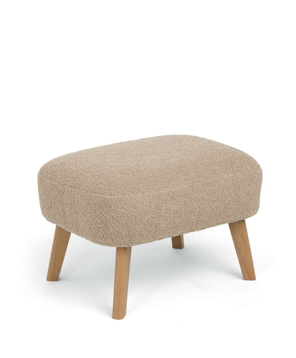 Mamas &amp; Papas Alma Nursing Chair &amp; Stool - Fawn Boucle
