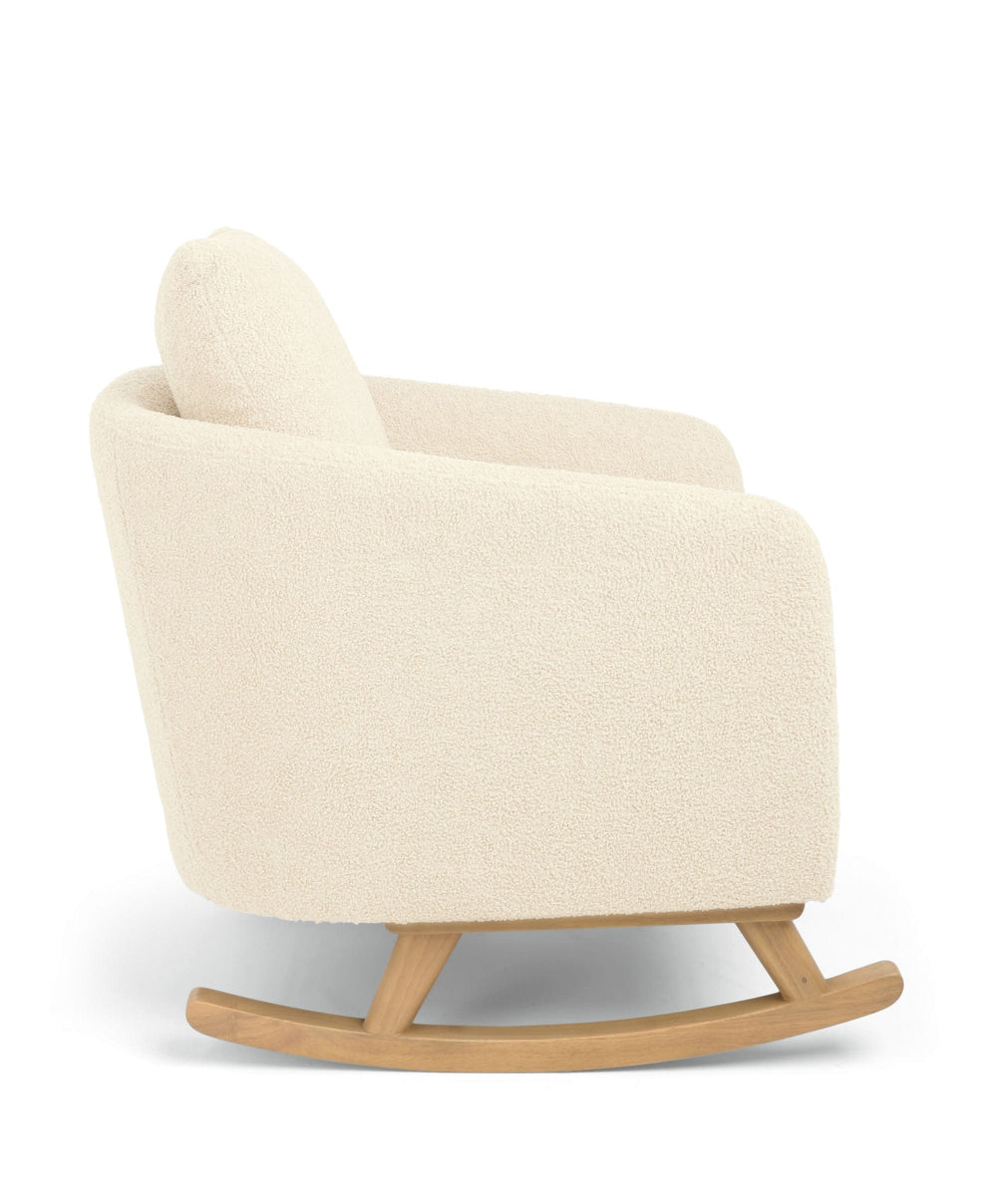 Mamas &amp; Papas Alma Nursing Chair &amp; Stool - Off White Boucle