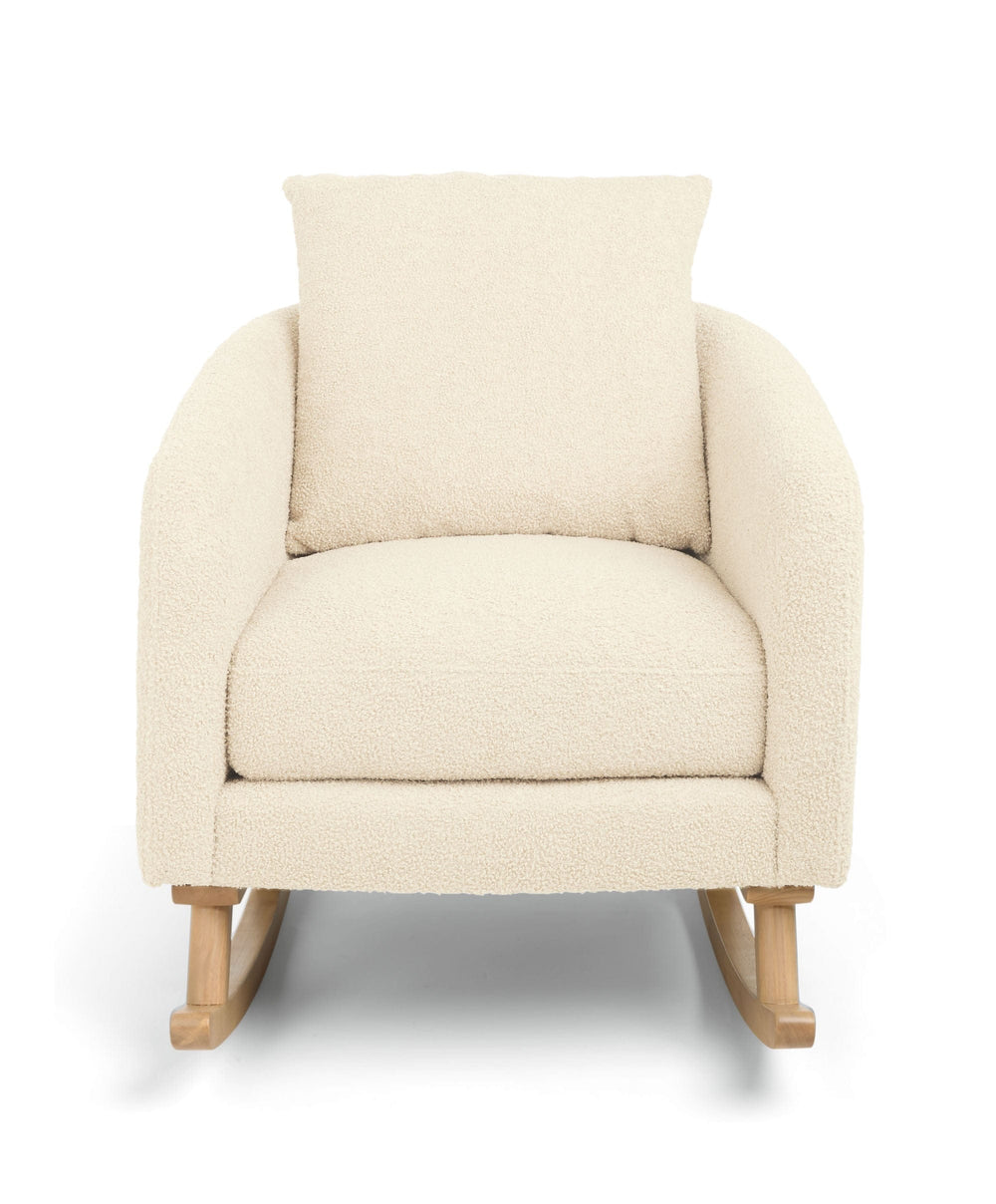 Mamas &amp; Papas Alma Nursing Chair &amp; Stool - Off White Boucle