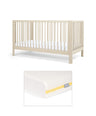 Mamas & Papas Arbor Cotbed & Essential Airflow Fibre Cotbed Mattress Bundle - Cashmere