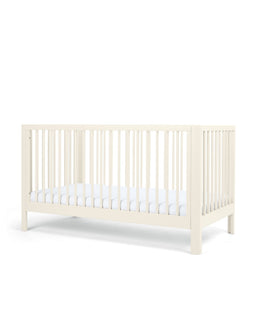 Mamas & Papas Arbor Cotbed & Essential Airflow Fibre Cotbed Mattress Bundle - White