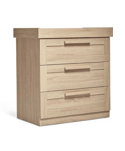 Mamas & Papas Atlas Nursery Furniture Set & Essential Airflow Pocket Spring Cotbed Mattress Bundle - Light Oak