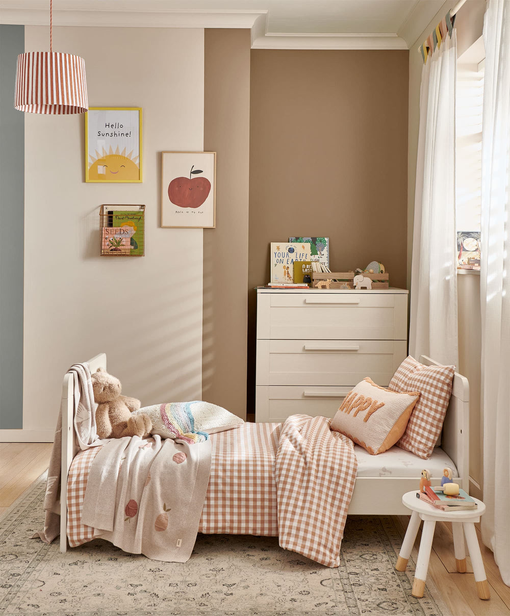 Mamas &amp; Papas Atlas Nursery Furniture Set &amp; Essential Airflow Pocket Spring Cotbed Mattress Bundle - Stone