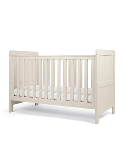 Mamas & Papas Atlas Nursery Furniture Set & Essential Airflow Pocket Spring Cotbed Mattress Bundle - Stone