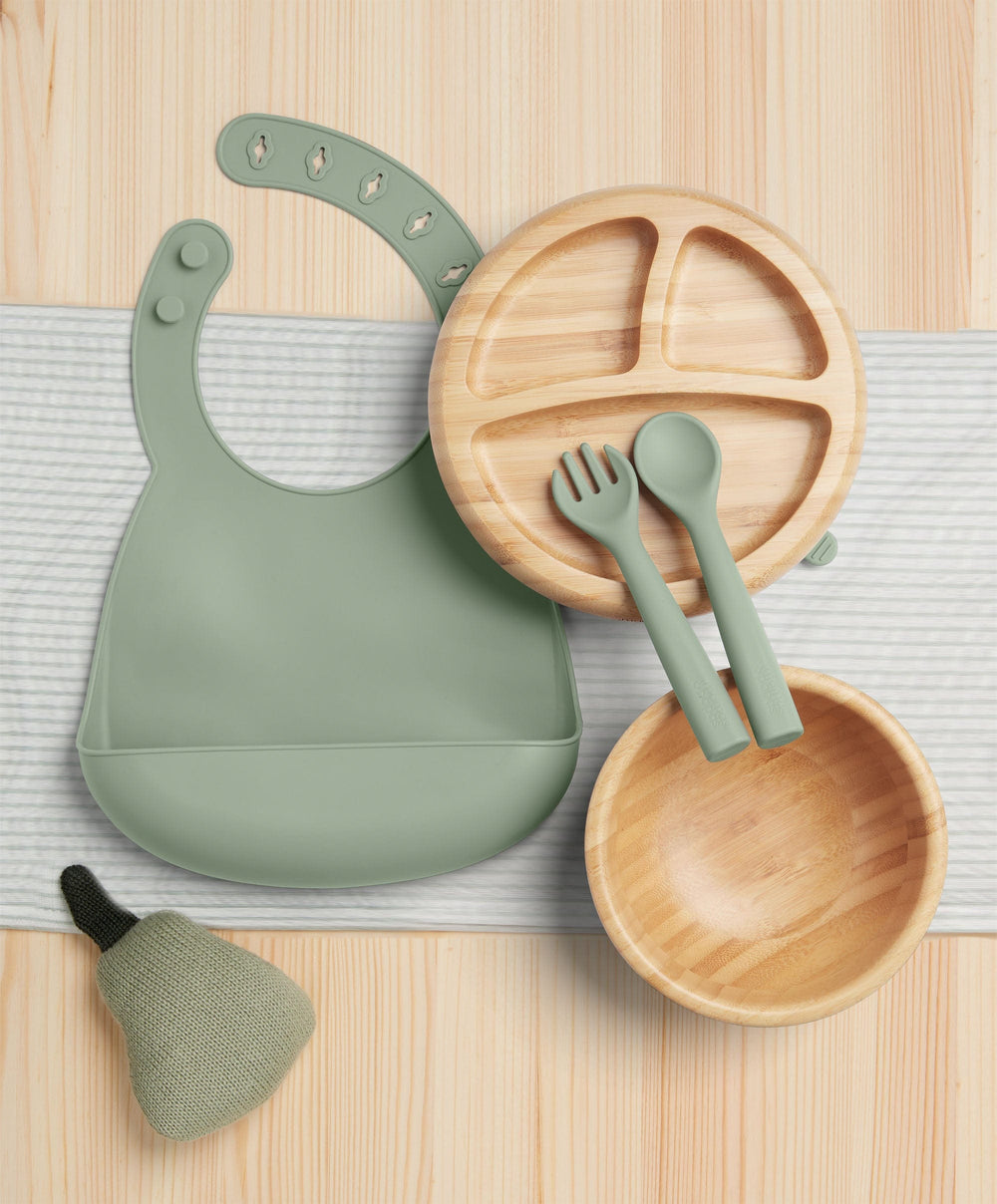 Mamas &amp; Papas Baby Weaning First Mealtime Bamboo Set - Kiwi