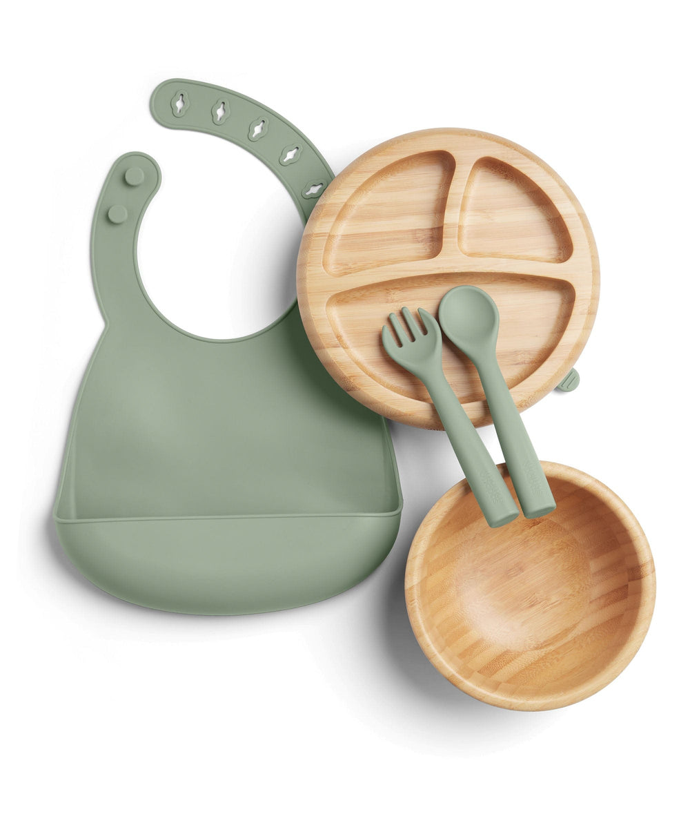Mamas &amp; Papas Baby Weaning First Mealtime Bamboo Set - Kiwi