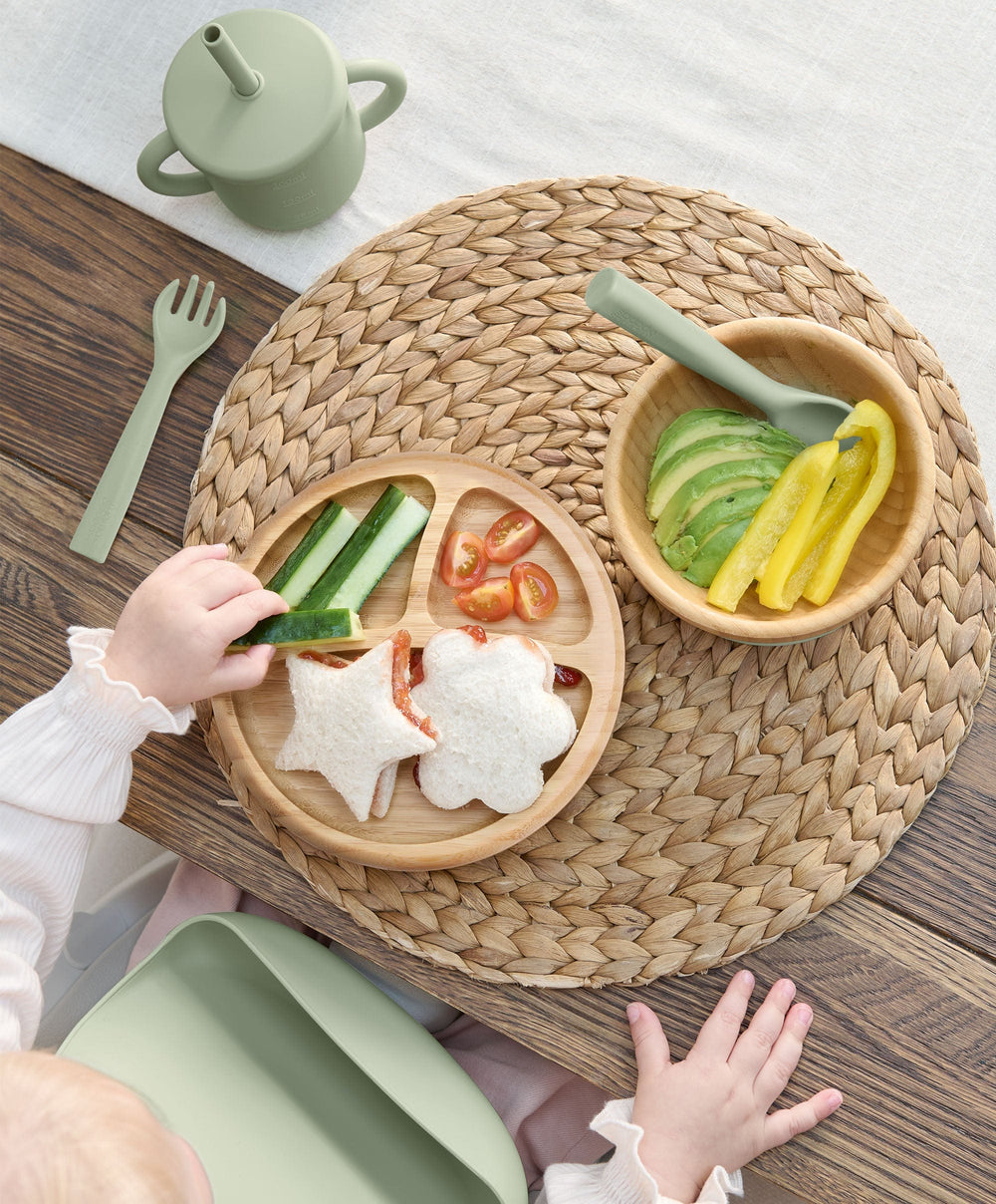 Mamas &amp; Papas Baby Weaning First Mealtime Bamboo Set - Kiwi