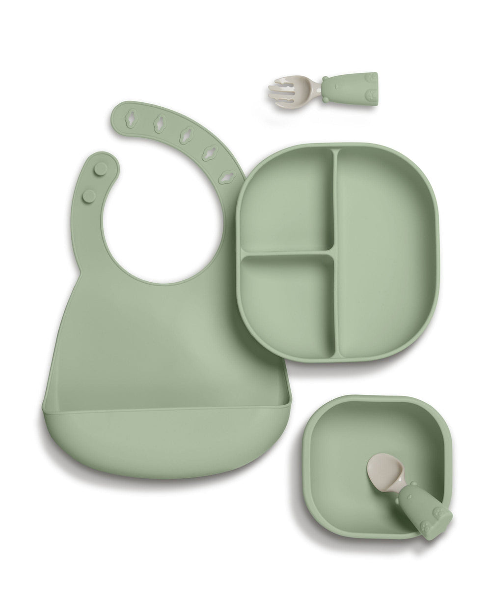 Mamas &amp; Papas Baby Weaning First Mealtime Silicone Set - Kiwi