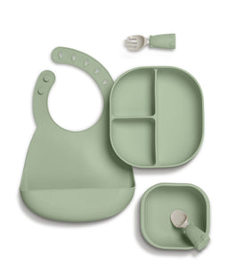 Mamas & Papas Baby Weaning First Mealtime Silicone Set - Kiwi