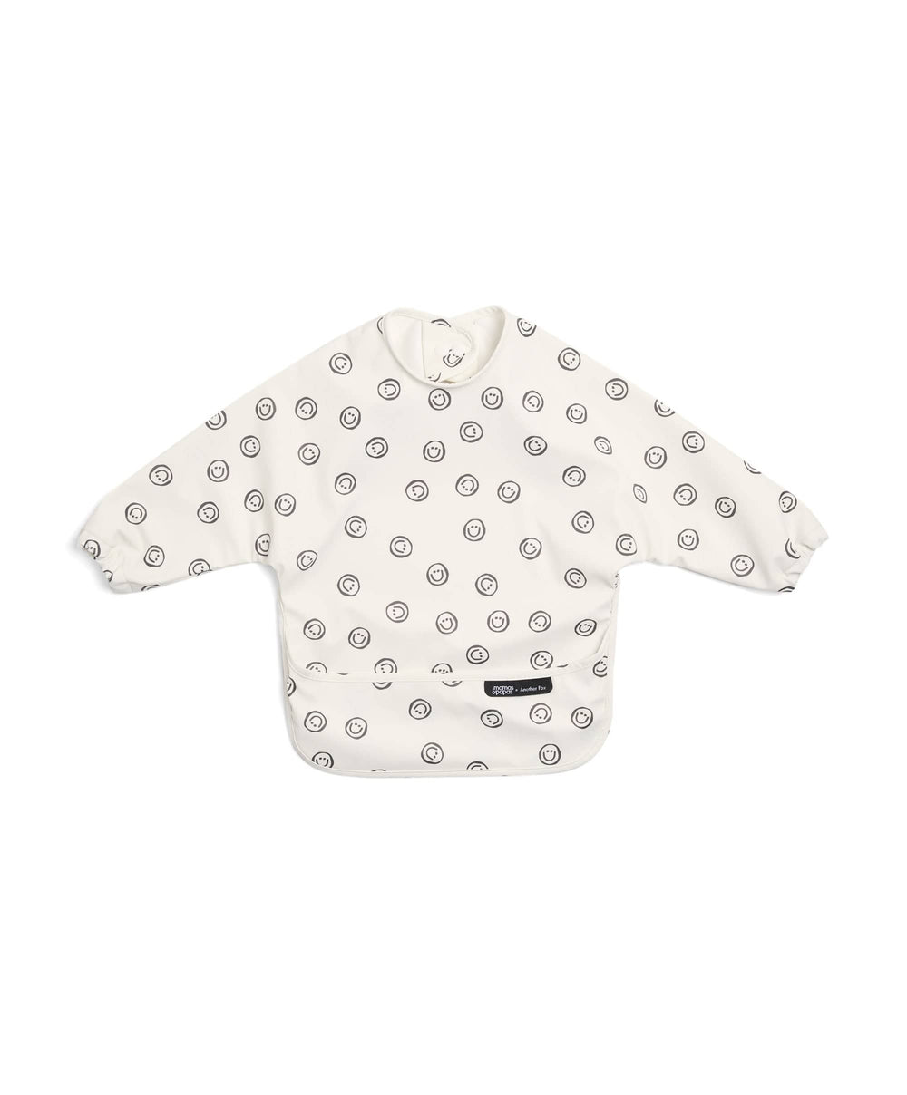 Mamas &amp; Papas Baby Weaning Mamas &amp; Papas X Another Fox 2PK Long Sleeved Bibs - Faces/Cheetah Spot