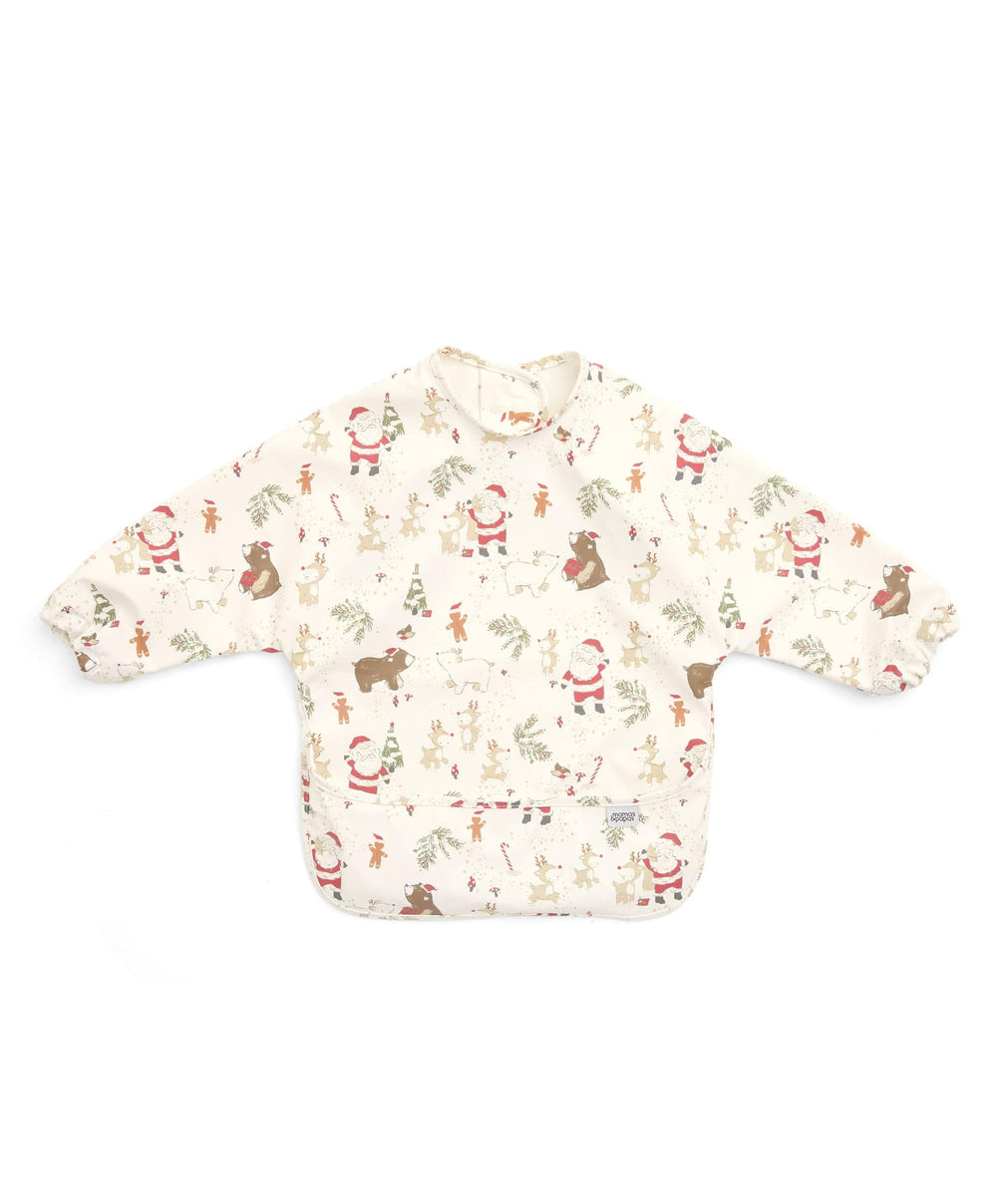 Mamas &amp; Papas Baby Weaning Santa &amp; Friends Long Sleeved Bibs Pack of 2