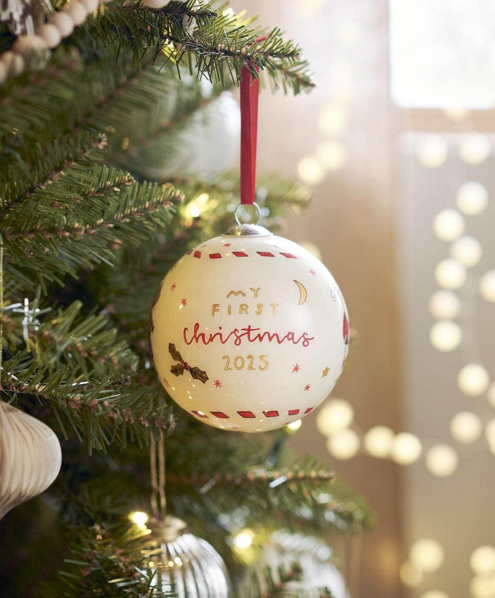Mamas &amp; Papas Baubles 2025 Christmas Bauble - Cream