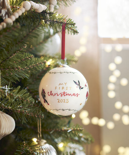 Mamas & Papas Baubles 2025 Christmas Bauble - Pearl