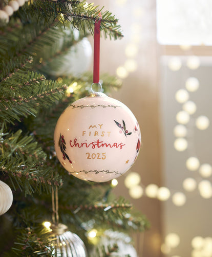 Mamas & Papas Baubles 2025 Christmas Bauble - Pink