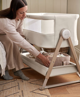 Mamas & Papas Bedside Sleeping Lua 2 Bedside Crib - Sand