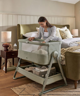 Mamas & Papas Bedside Sleeping Lua 2 Bedside Crib - Thyme
