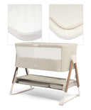Mamas & Papas Bedside Sleeping Lua Bedside Crib and Sheet Bundle - Fawn/Oatmeal