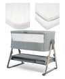 Mamas & Papas Bedside Sleeping Lua Bedside Crib and Sheet Bundle - Grey/White