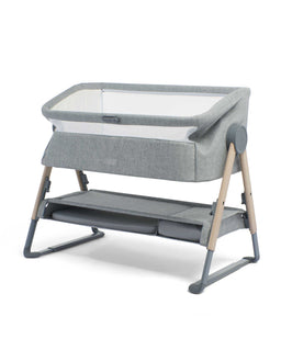 Mamas & Papas Bedside Sleeping Lua Bedside Crib and Sheet Bundle - Grey/White