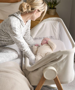 Mamas & Papas Bedside Sleeping Lua Bedside Crib - Fawn