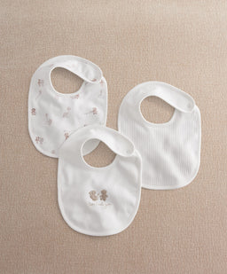 Mamas & Papas Bibs & Muslins Blank Celebration Print Bibs (Pack of 3)