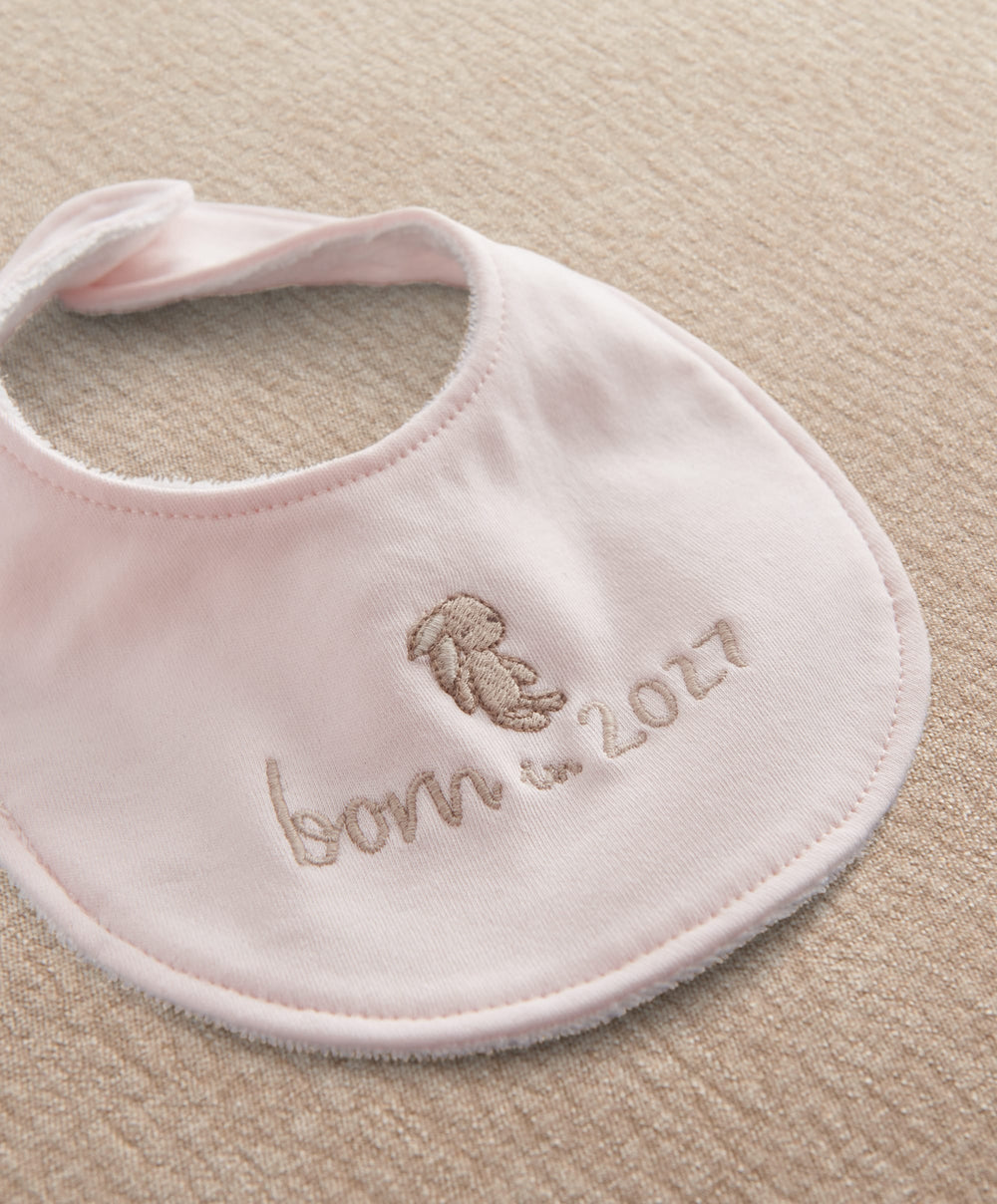 Mamas &amp; Papas Bibs &amp; Muslins Blank Pink Born In 2027 Bib