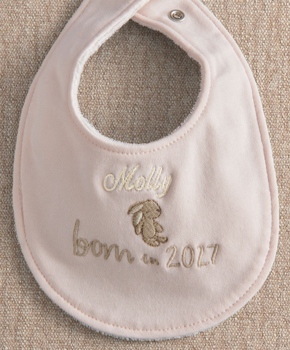 Mamas &amp; Papas Bibs &amp; Muslins Blank Pink Born In 2027 Bib