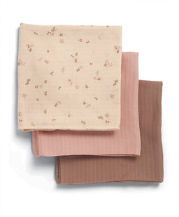 Mamas & Papas Bibs & Muslins Large Muslin Cloths (3 Pack) - Wildflower