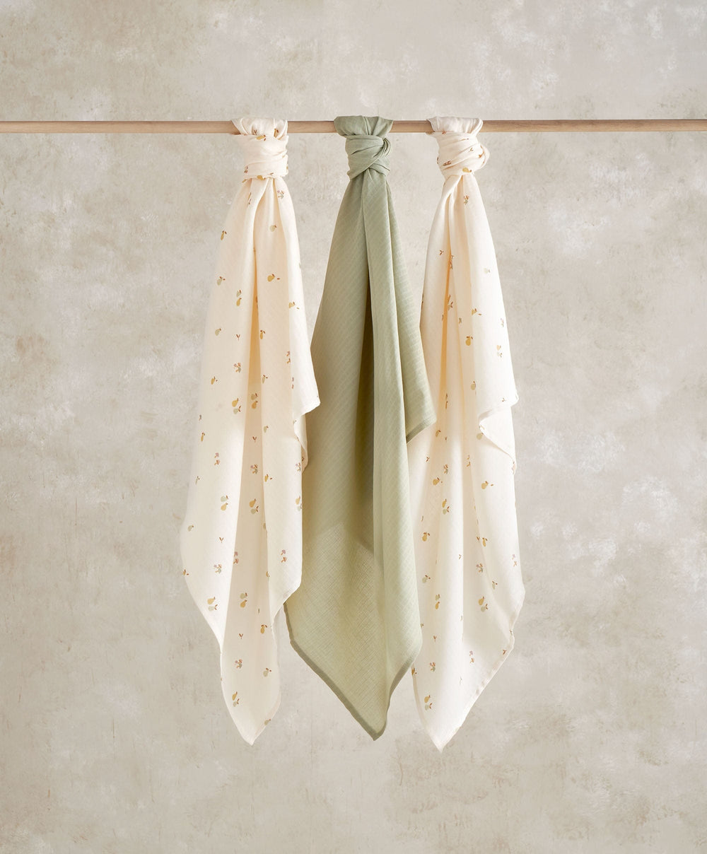Mamas &amp; Papas Bibs &amp; Muslins Large Muslin Squares (3 Pack) - Orchard