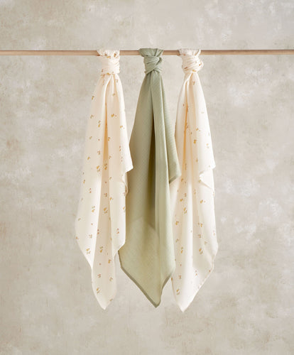 Mamas & Papas Bibs & Muslins Large Muslin Squares (3 Pack) - Orchard
