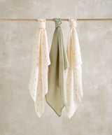 Mamas & Papas Bibs & Muslins Large Muslin Squares (3 Pack) - Orchard