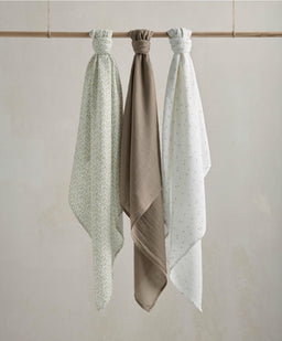 Mamas & Papas Bibs & Muslins Large Muslin Squares (3 pack) - Welcome to the World Seedling