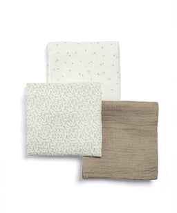 Mamas & Papas Bibs & Muslins Large Muslin Squares (3 pack) - Welcome to the World Seedling