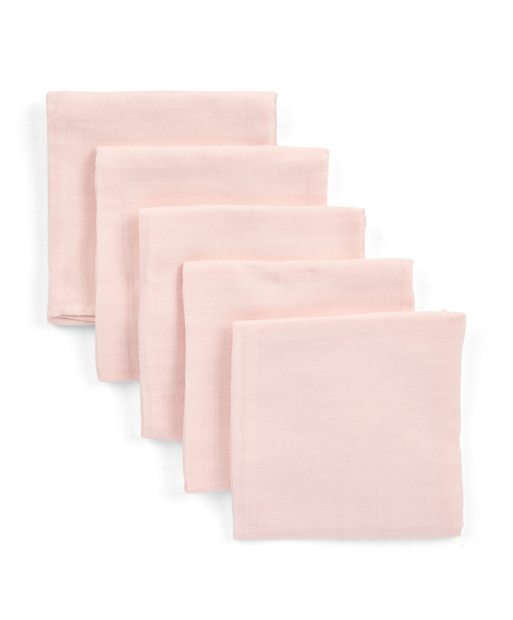 Mamas &amp; Papas Bibs &amp; Muslins Muslin Squares (Pack of 5) - Pink