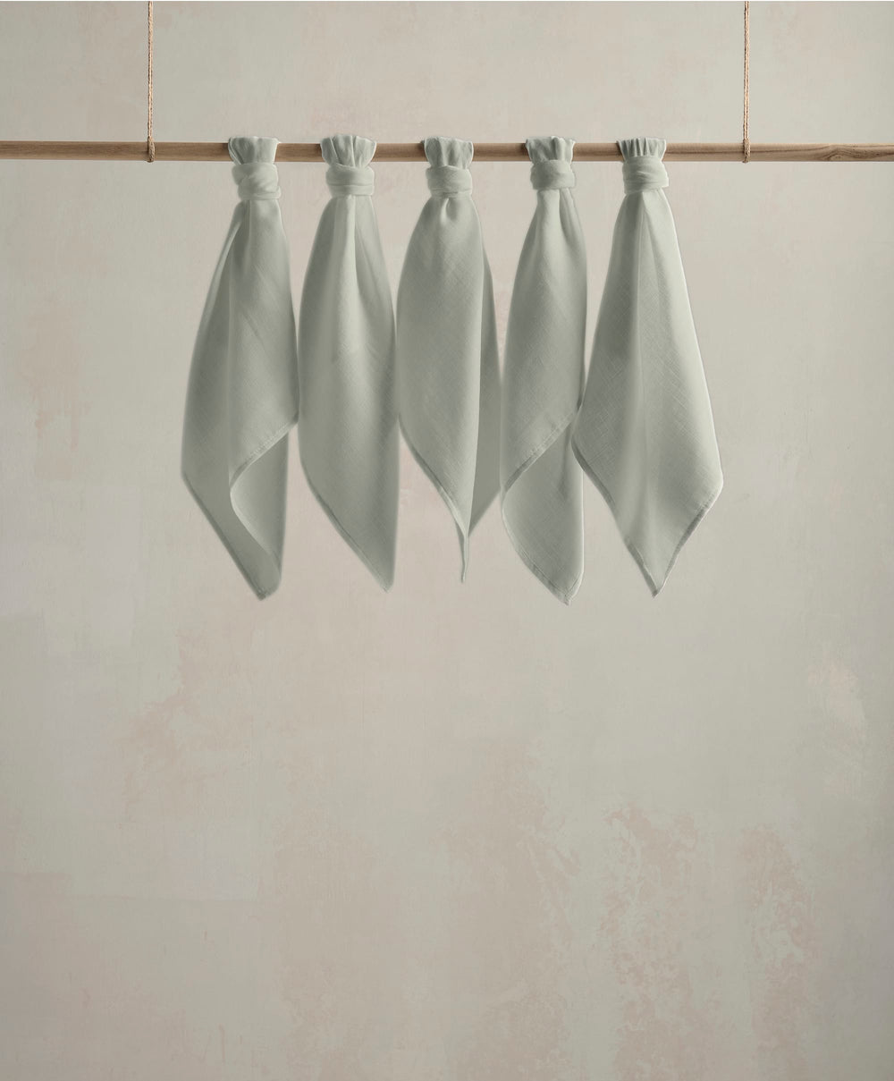 Mamas &amp; Papas Bibs &amp; Muslins Muslin Squares (Pack of 5) - Sage Green