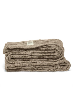 Mamas & Papas Blankets Cable Knit Blanket - Welcome to the World Seedling - Mocha